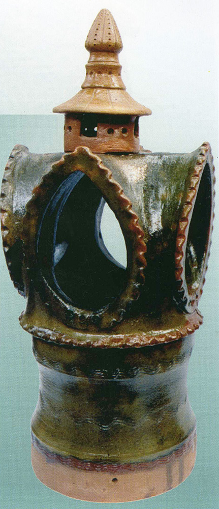 Коминок. Кін. 1990-х рр. Глина, ліплення, поливи